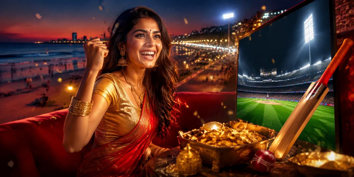 Cheering fans enjoying IPL cricket match in India